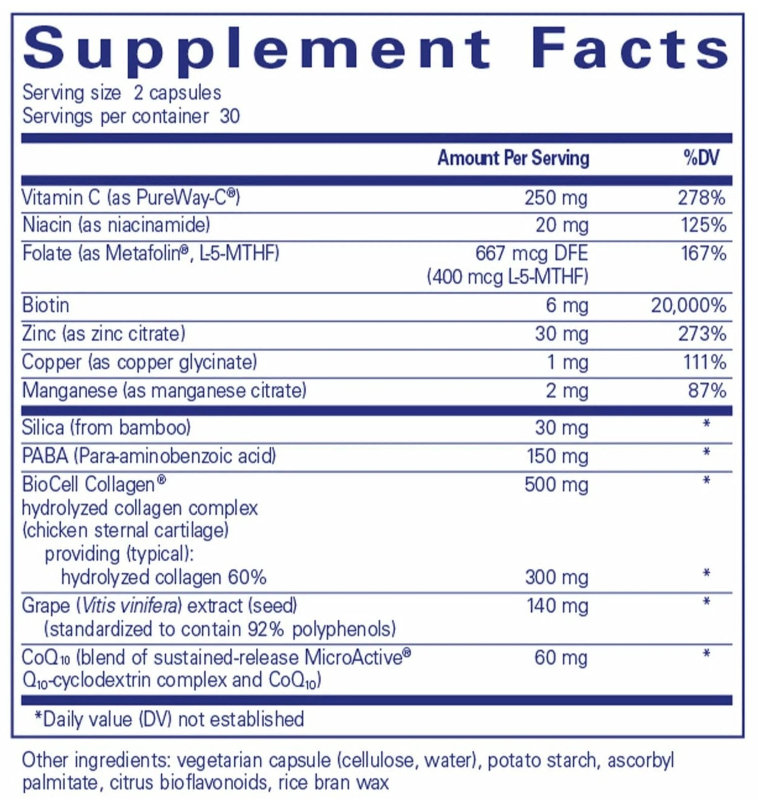 Pure Encapsulations Hair, Skin, Nails Ultra (30 Day Supply)